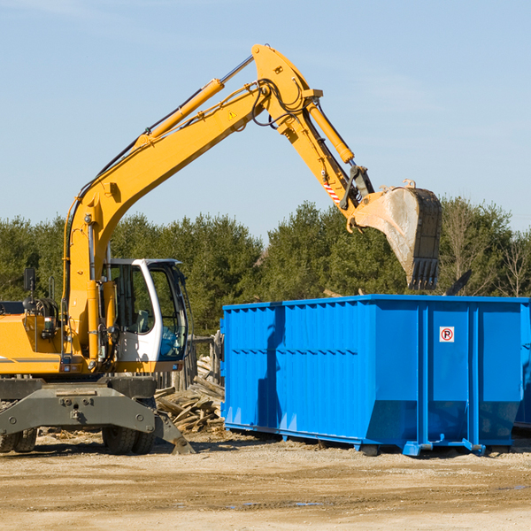 are there any restrictions on where a residential dumpster can be placed in Garfield AR